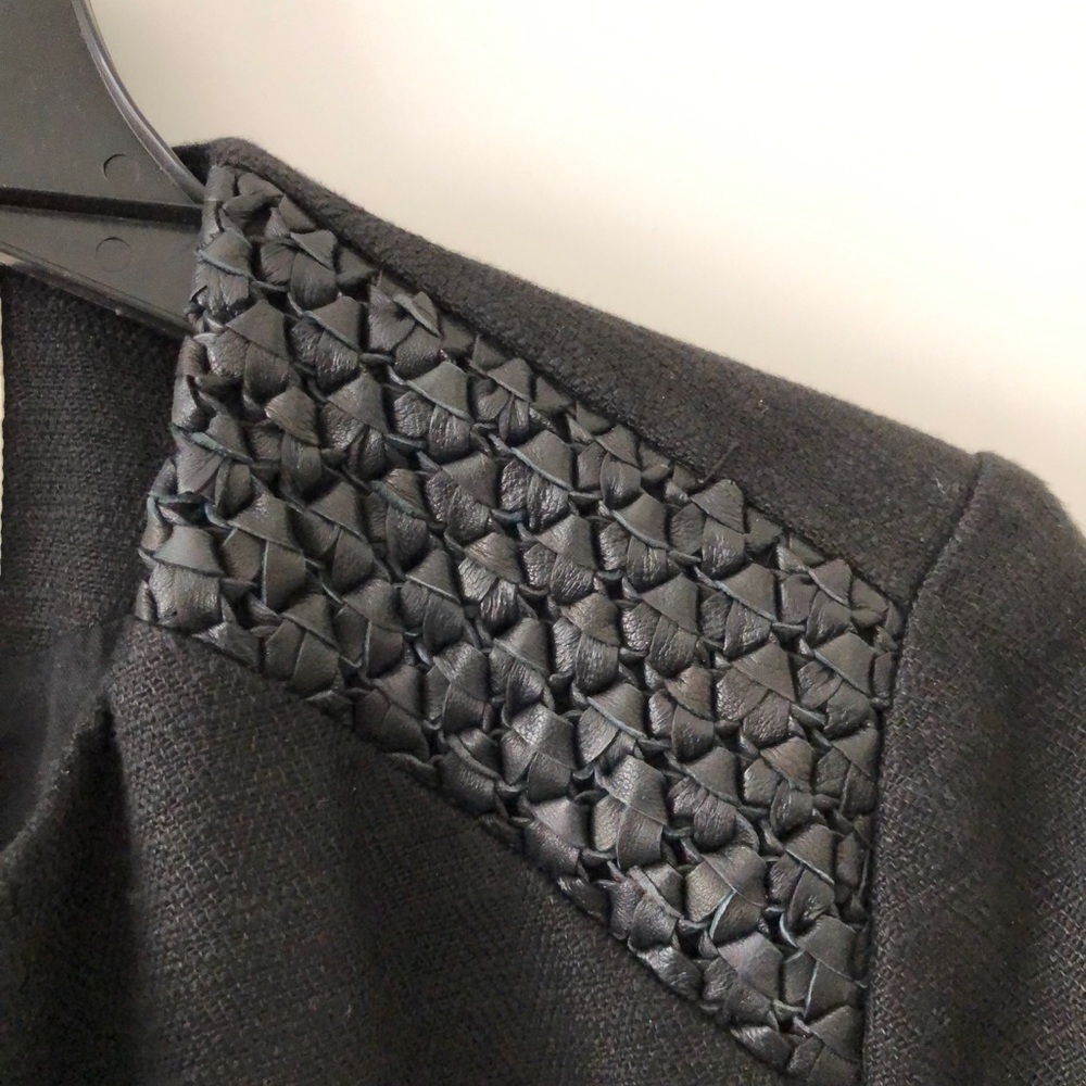 Maje Black Long Lambskin Jacket 36 S - Picture 9 of 13